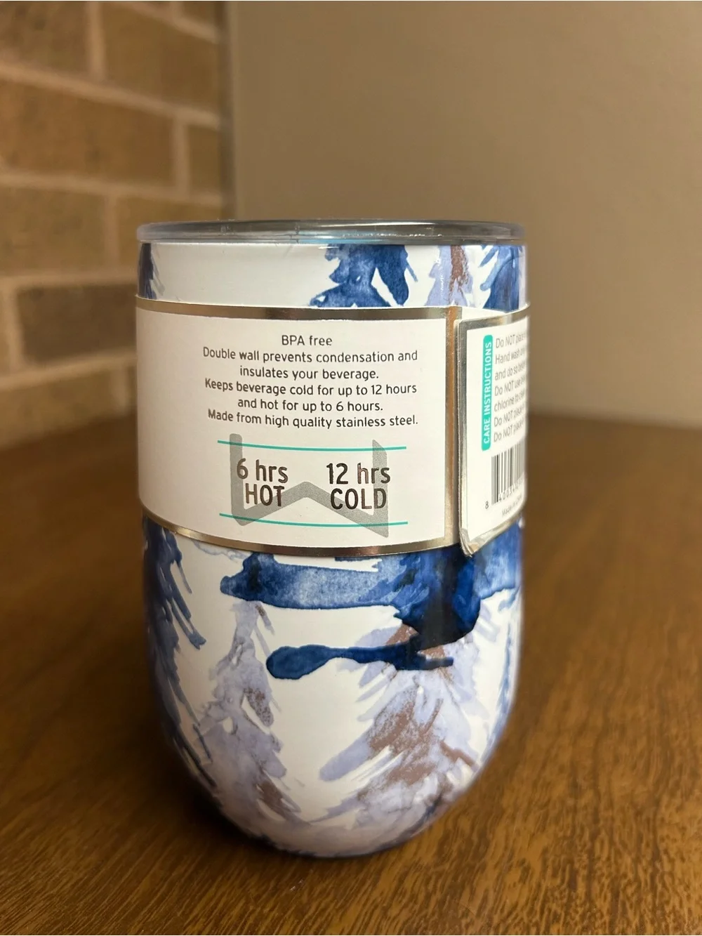 Wellness Blue Watercolor Stainless Steel Tumbler - 14 oz